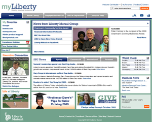 Liberty Mutual intranet design