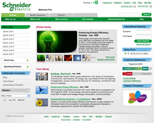 Schneider Electric intranet design